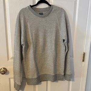 J. Crew Sweatshirt, M Large, Gray Vintage Fleece Waffle Knit Crewneck Pullover